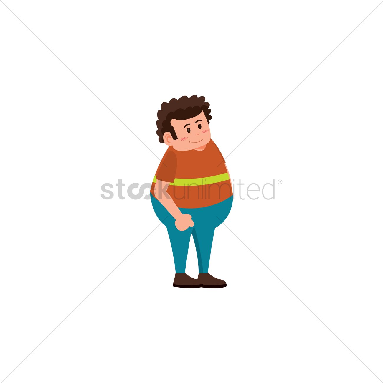 1300x1300 Fat Man Vector Image