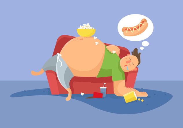 632x443 Fat Guy Vector Illustration Free Vector Download 402107 Cannypic