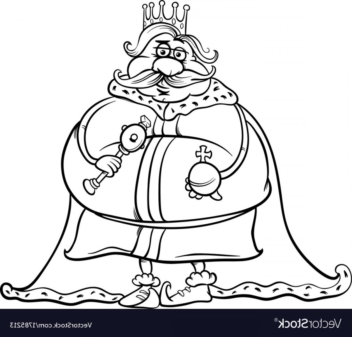 1200x1149 Fat King Cartoon Coloring