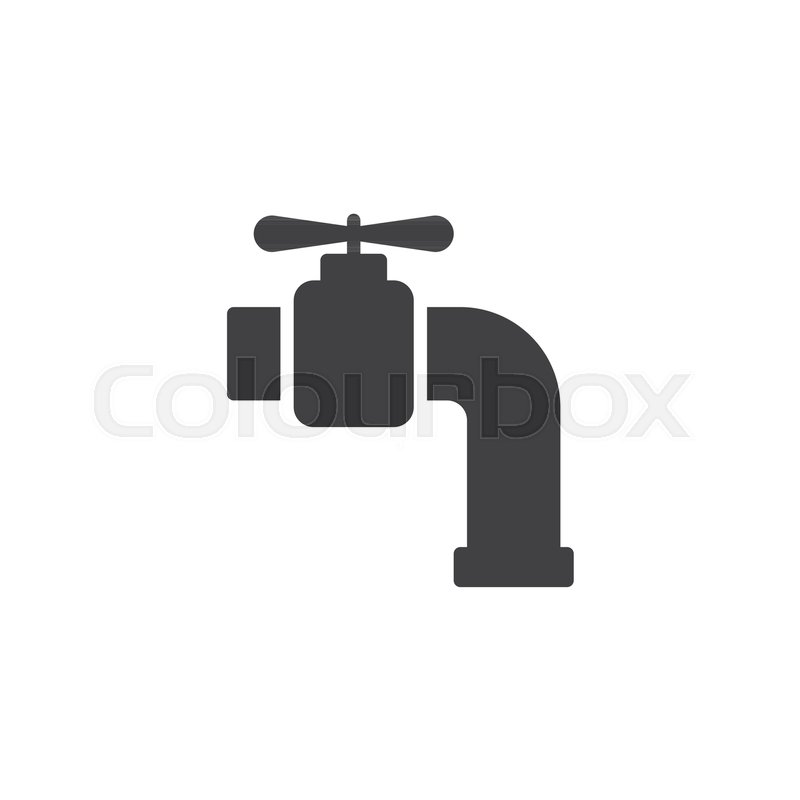 800x800 Faucet Vector Icon. Filled Flat Sign For Mobile Concept And Web