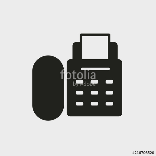 500x500 Fax Icon. Glyph Icon Solid Style. Stock Image And Royalty Free