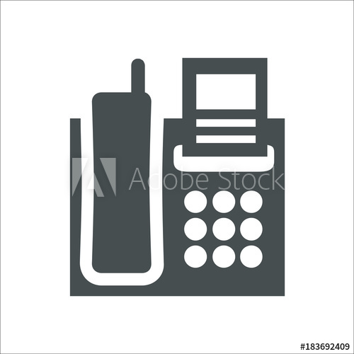 500x500 Fax Icon. Vector Illustration
