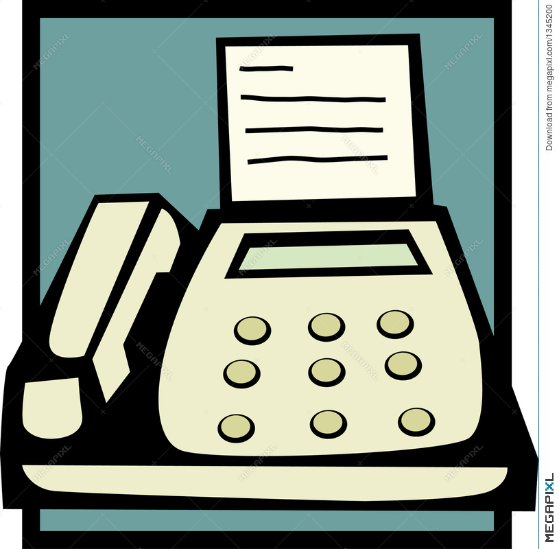 815x800 Fax Machine Vector Illustration Illustration 1345200