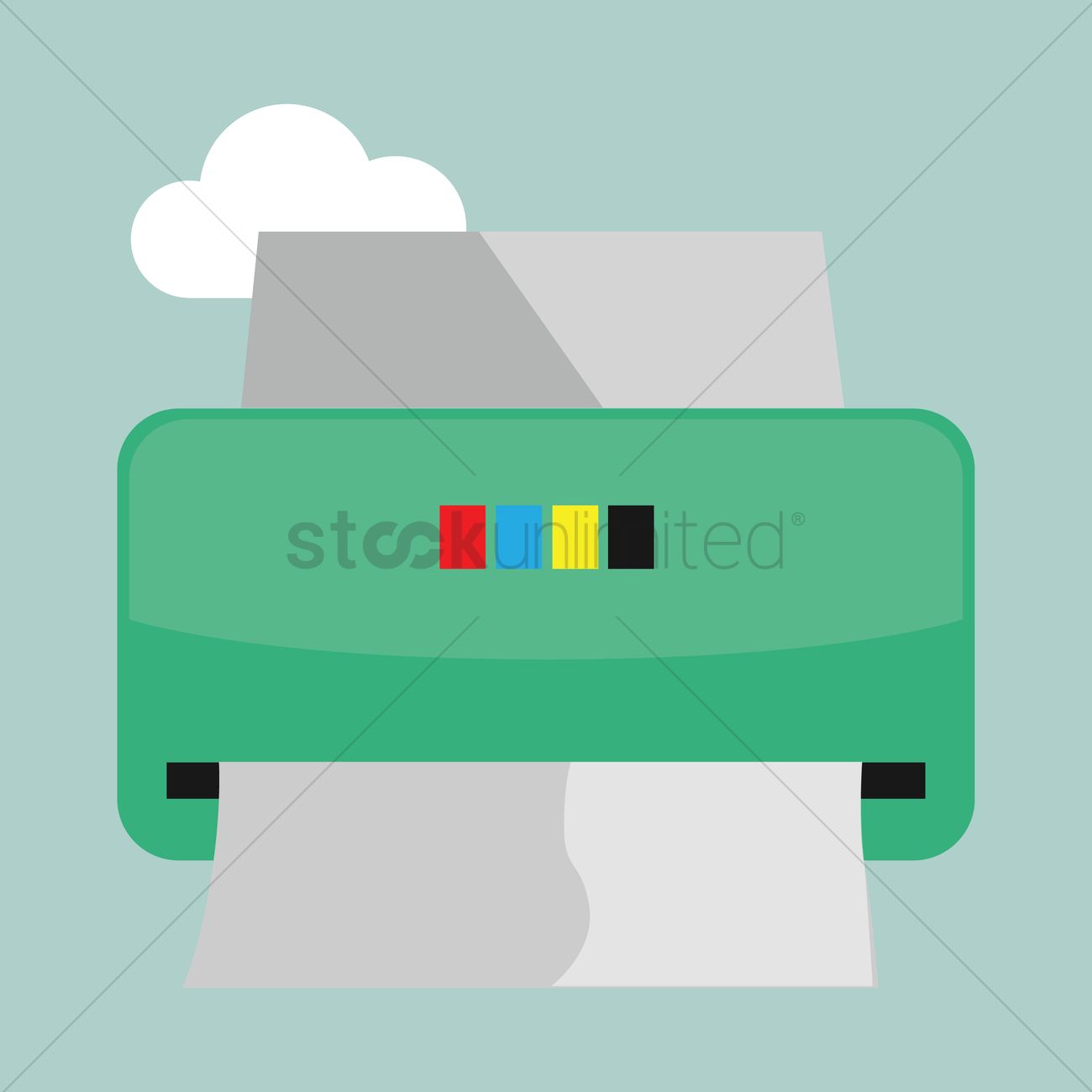 1300x1300 Fax Machine Vector Image