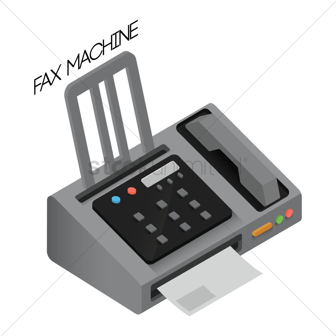 1300x1300 Fax Machine Vector Image