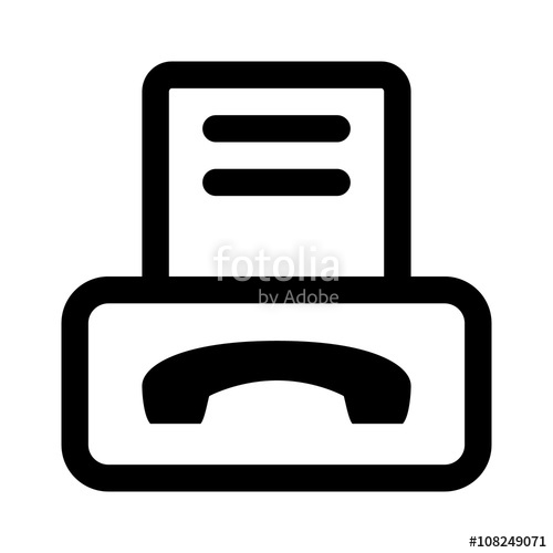 500x500 Fax Machine Flat Icon For Apps And Websites Stock Image And