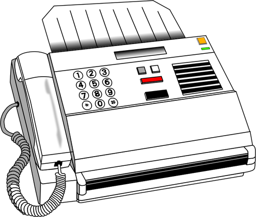 500x424 Fax Machine Vector Image Public Domain Vectors