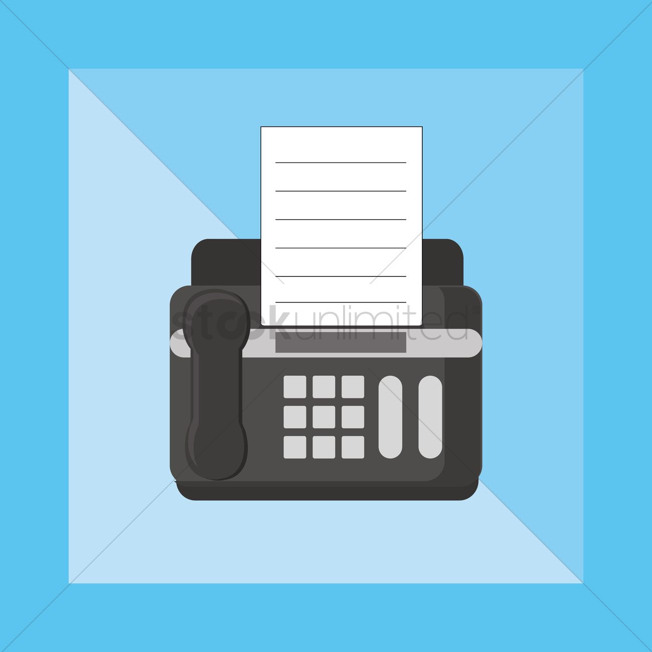 1300x1300 Free Fax Machine Vector Image