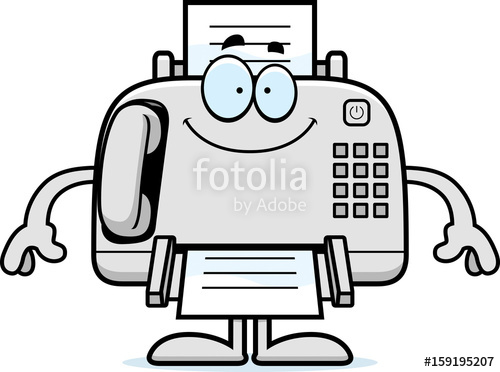 500x372 Happy Cartoon Fax Machine Stock Image And Royalty Free Vector