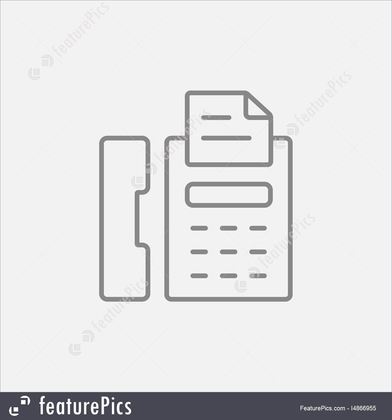 1300x1392 Fax Machine Line Icon. Stock Illustration I4866955