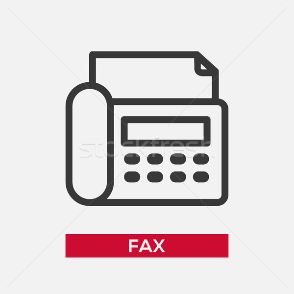 600x600 Telephone Fax Single Icon Vector Illustration Ilia Boiko