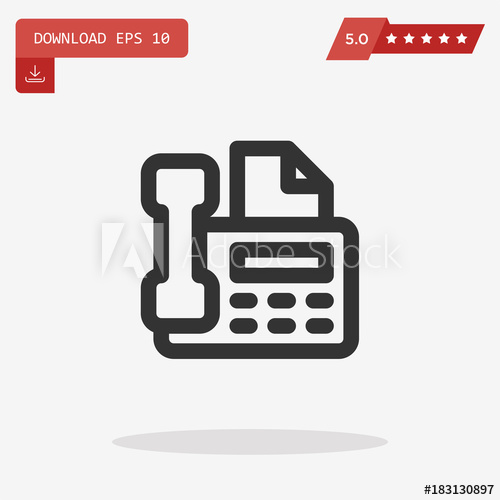 500x500 Fax Vector Icon