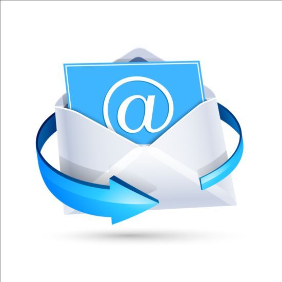 550x550 Fb Icon Vector Email Icon With Blue Arrow Vector 01