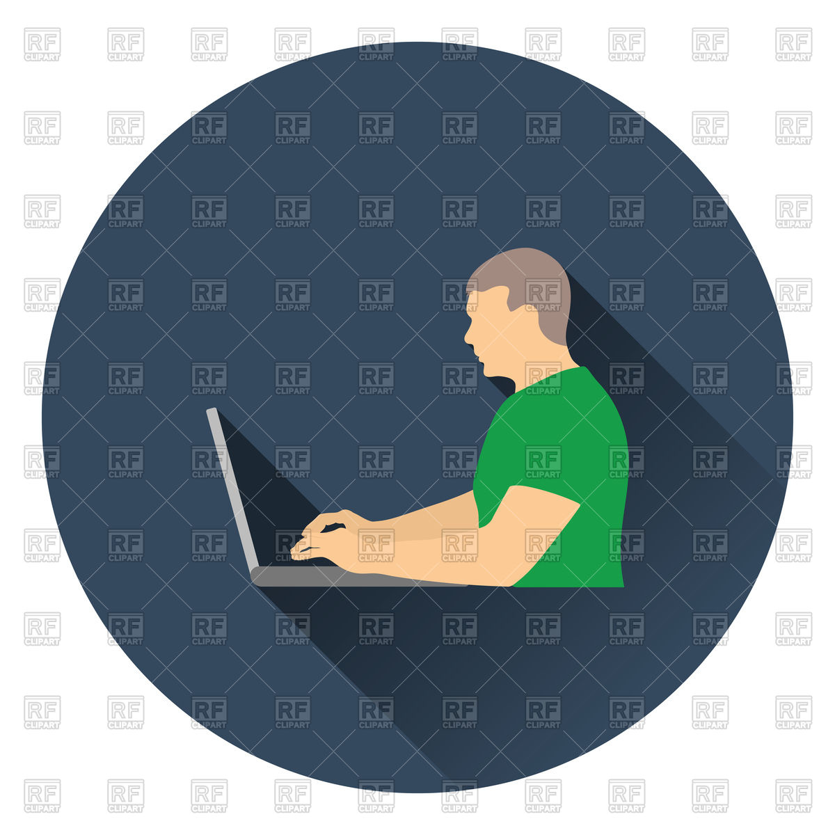 1200x1200 Flat Color Design Of Writer