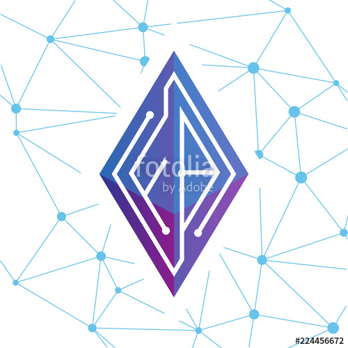 500x500 Fb Initial Letter Block Chain Logo Icon Vector Template. Looping