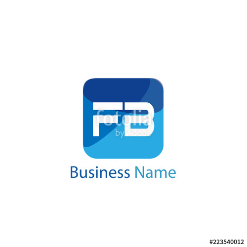 500x500 Initial Letter Fb Logo Template Design Stock Image And Royalty