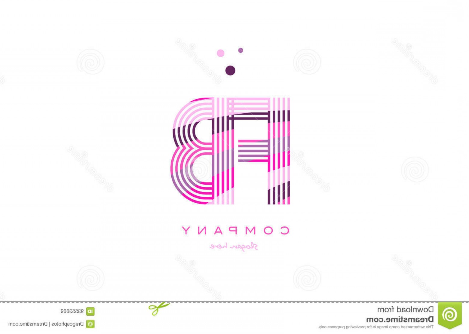 1560x1111 Stock Illustration Fb F B Alphabet Letter Logo Pink Purple Line