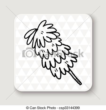 450x470 Feather Duster Doodle Eps Vectors