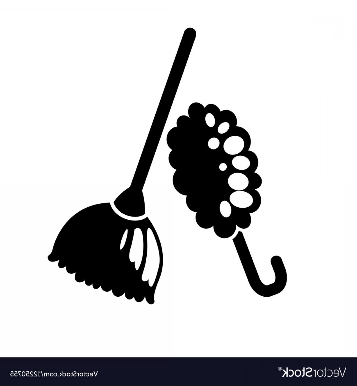 1200x1296 Feather Duster And Broom Icon Vector Geekchicpro