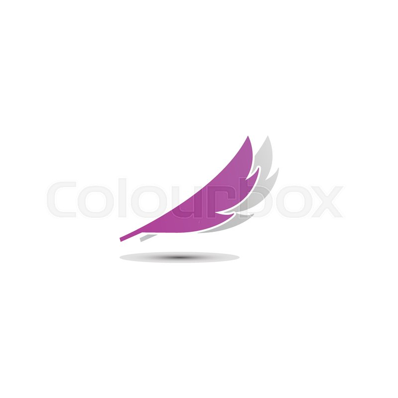 800x800 Feather Logo Icon Design Template Vector Element Stock Vector