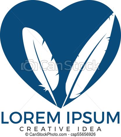 416x470 Feather Logo Vector Design. Illustration Of An Ink Pen