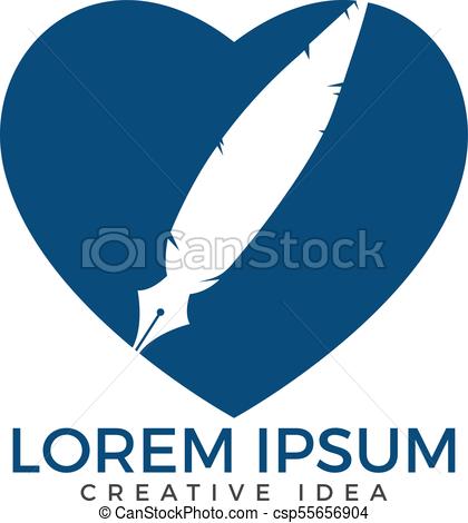 420x470 Feather Logo Vector Design. Illustration Of An Ink Pen.... Vector