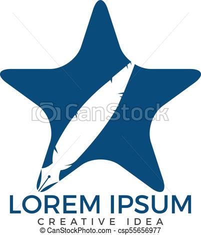 402x470 Feather Logo Vector Design. Illustration Of An Ink Pen.... Vectors