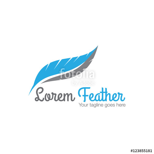 500x500 Abstract Feather Logo Icon Vector Template Stock Image And