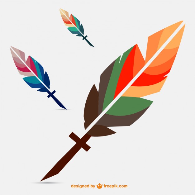 626x626 Colorful Geometric Feather Vector Free Download