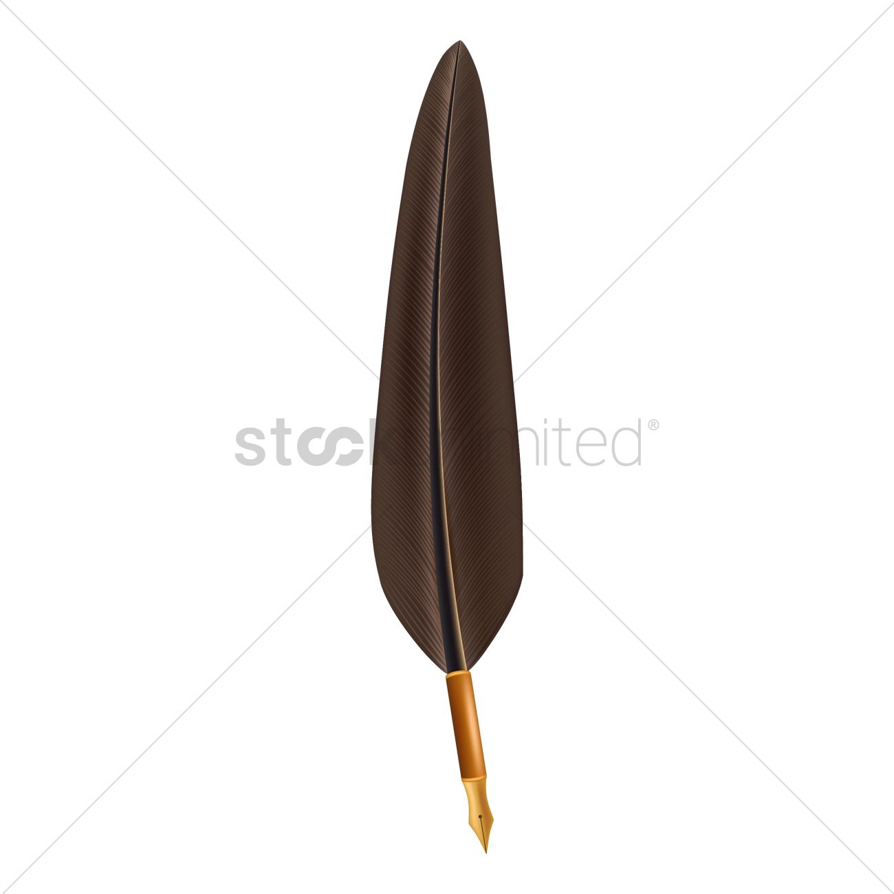 1300x1300 Feather Pen Vector Image