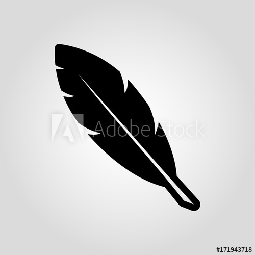 500x500 Quill Or Feather Pen Vector Flat Isolated Icon