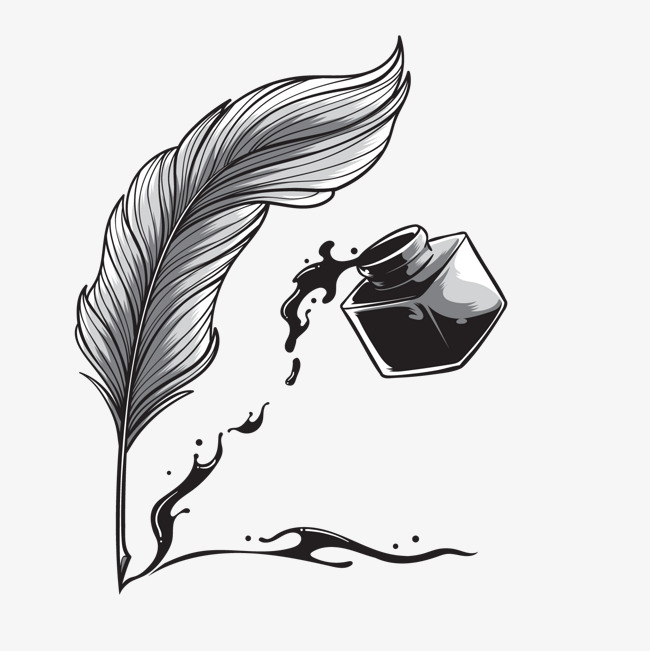 650x651 Vector Quill Pen, Ink, Decoration, Write Png And Vector For Free