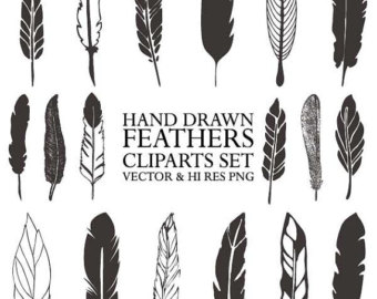 340x270 Feather Vector Etsy
