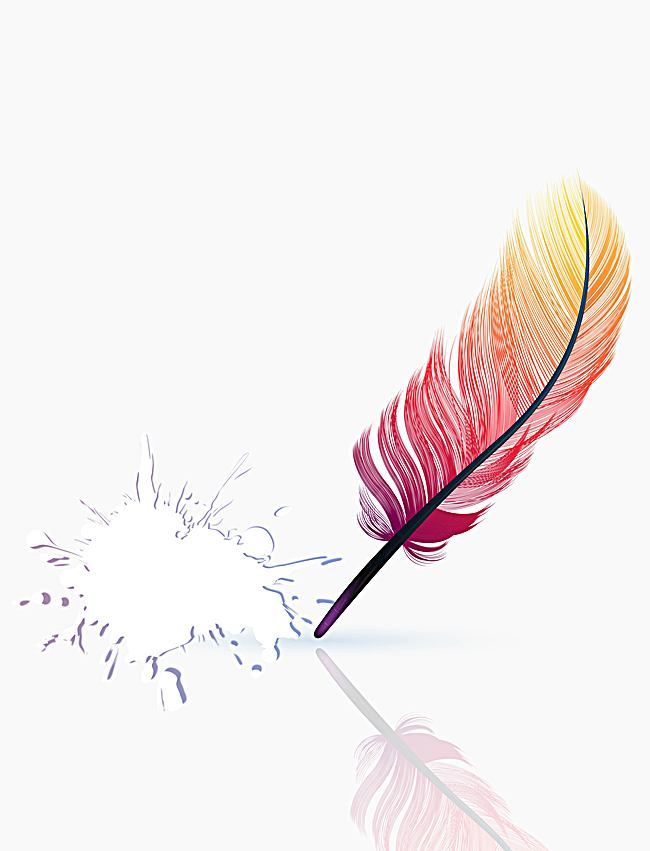 650x851 Arts Feather Vector Background Material, Vector, Literature And