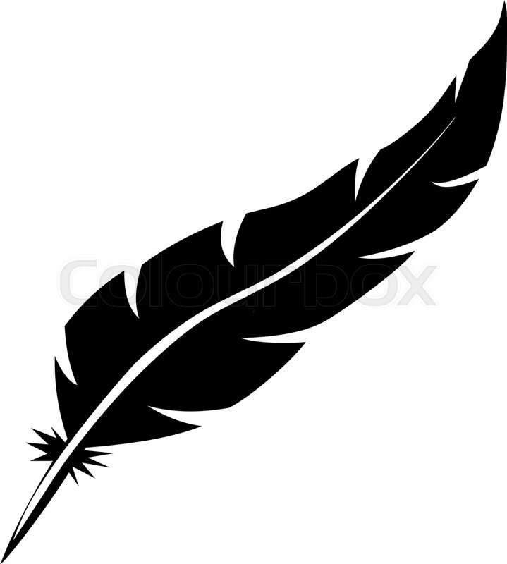 719x800 Blank Bird Feather Vector Shape Isolated On White Background