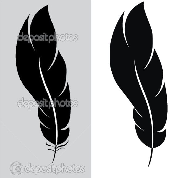 595x579 Simple Feather Clipart