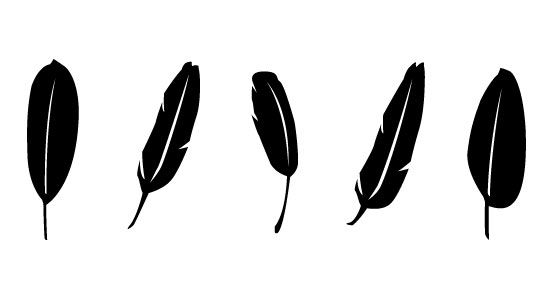 550x300 Free Vector Feathers! Fonts Feathers