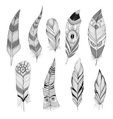 380x400 Tribal Feather Vector 13 Feather Vector Free The Phantom Vector