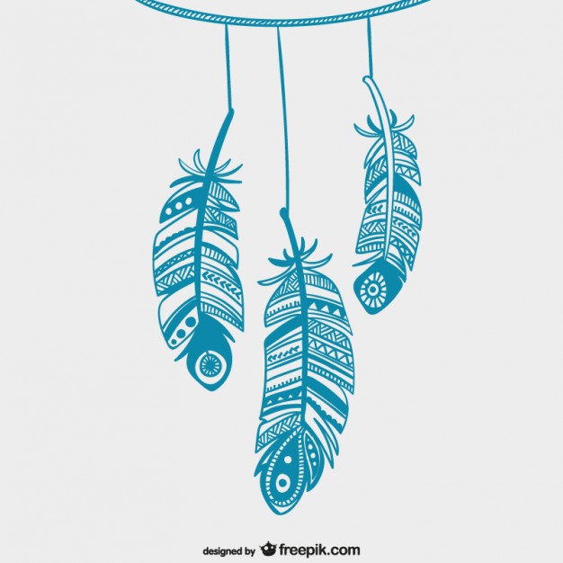 626x626 Blue Hanging Feathers Vector Free Download