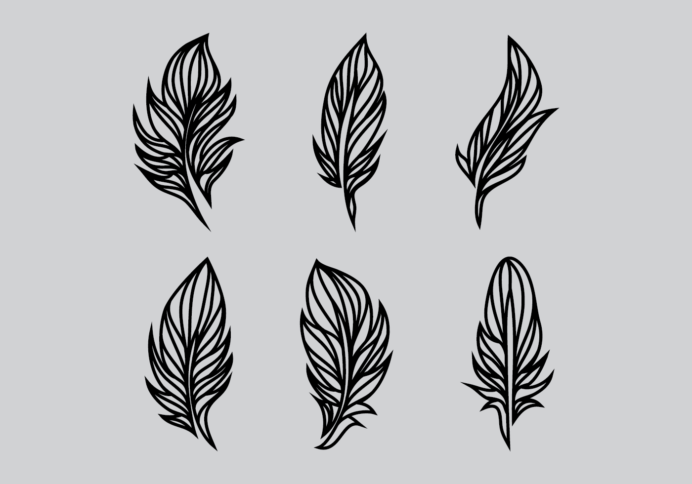 1400x980 Indian Feather Free Vector Art