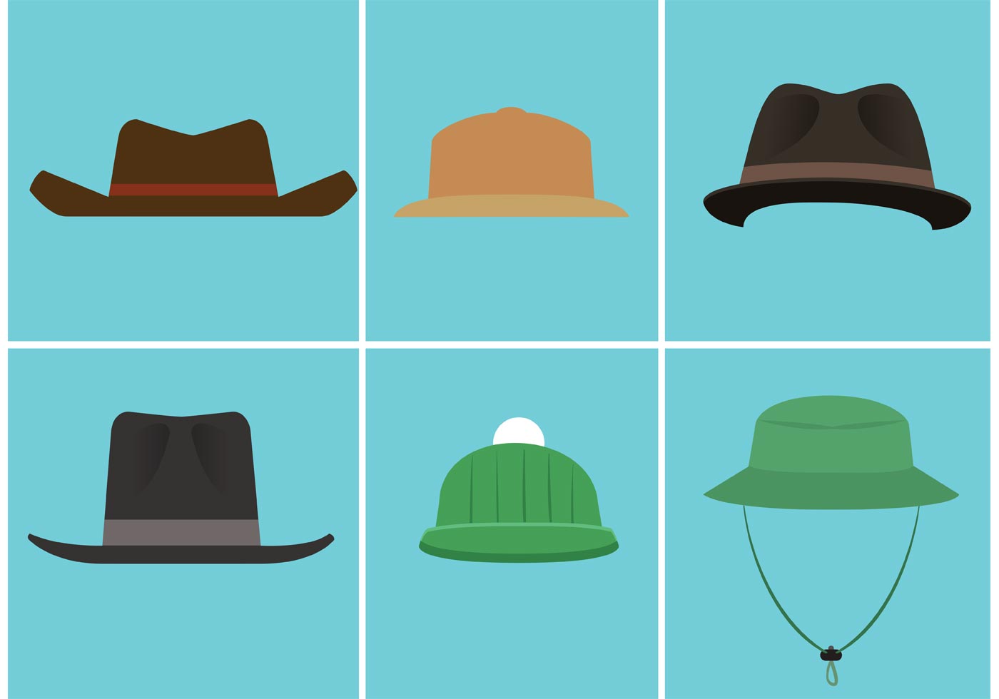 1400x980 Fedora Hat Free Vector Art