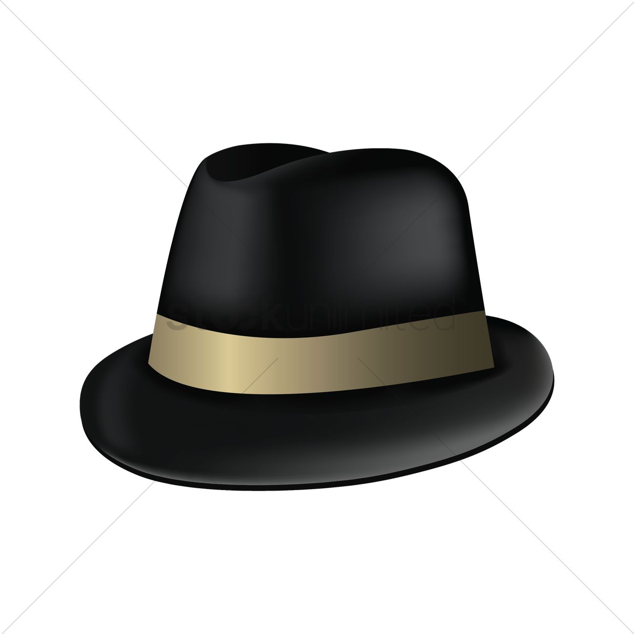 1300x1300 Fedora Hat Vector Image