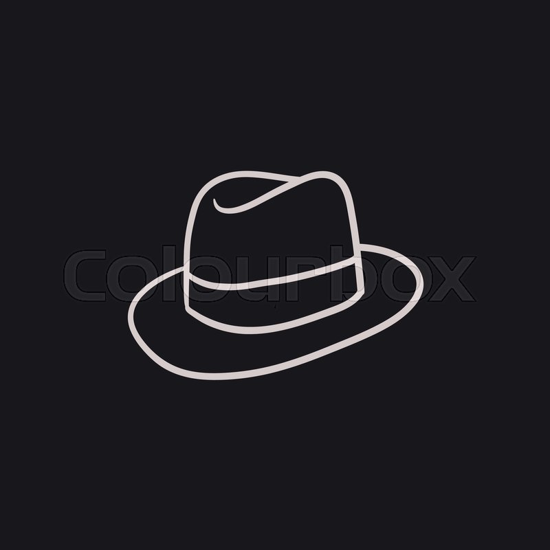 800x800 Fedora Hat Sketch Icon For Web, Mobile And Infographics. Hand