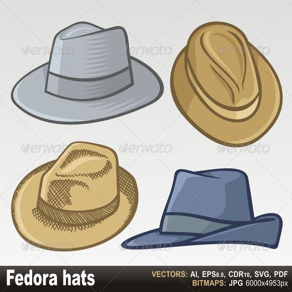 590x590 Fedora Hats By Fractalgr Graphicriver