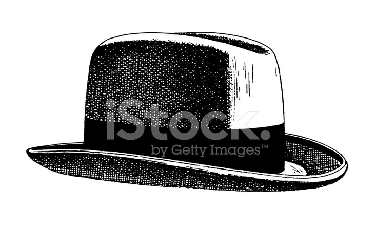 733x440 Fedora Hat Stock Vector