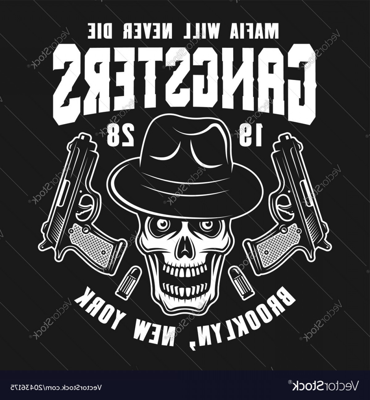 1200x1296 Mafia Emblem With Gangster Skull In Fedora Hat Vector Orangiausa