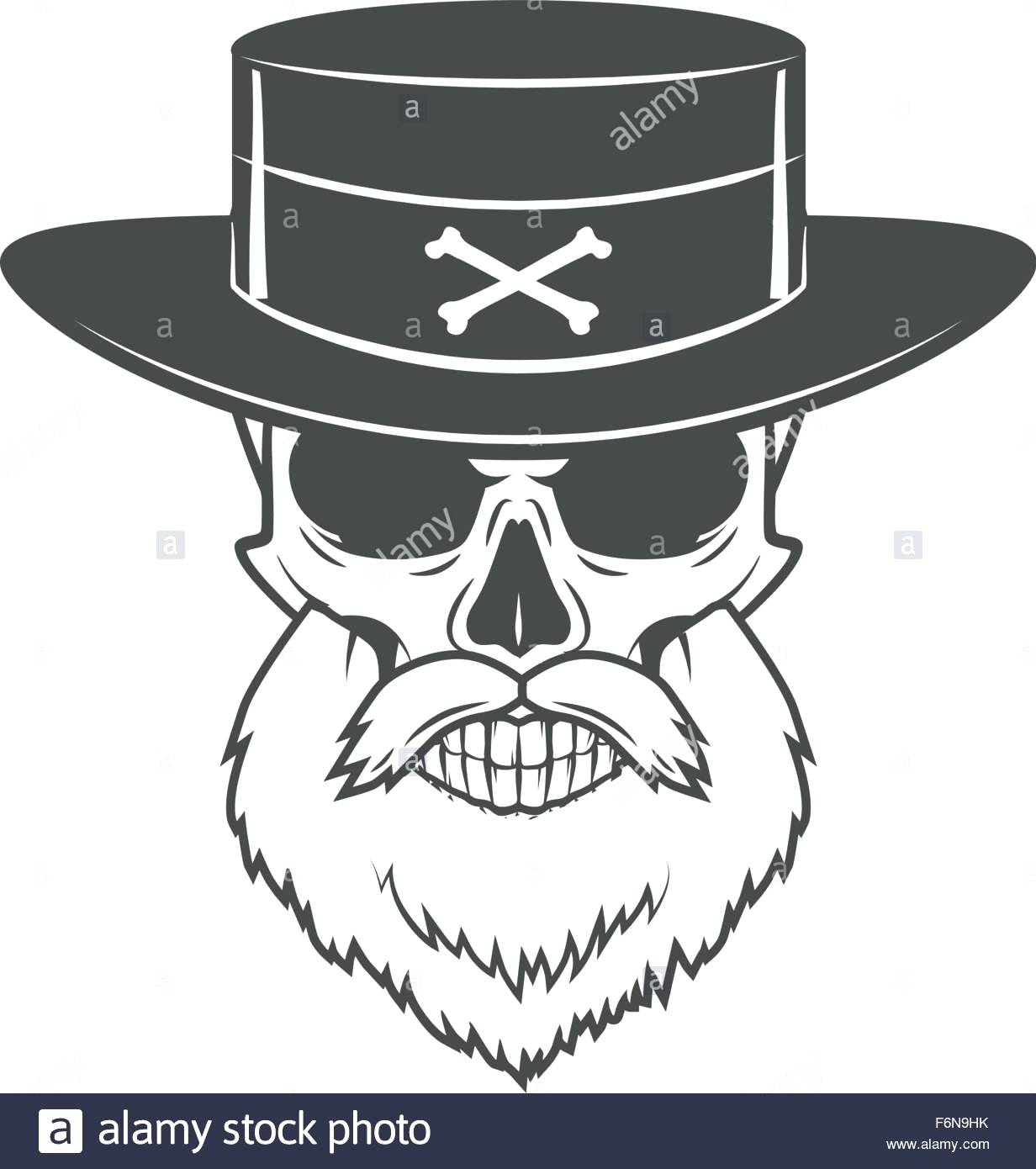 1232x1390 Template Fedora Hat Template Head Hunter Skull With Beard And