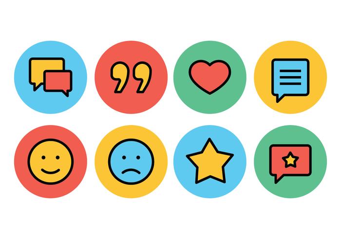 700x490 Testimonials And Feedback Icon Set