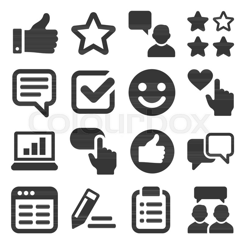 800x800 Customer Reviews And Feedback Icon Set. Vector Illustration