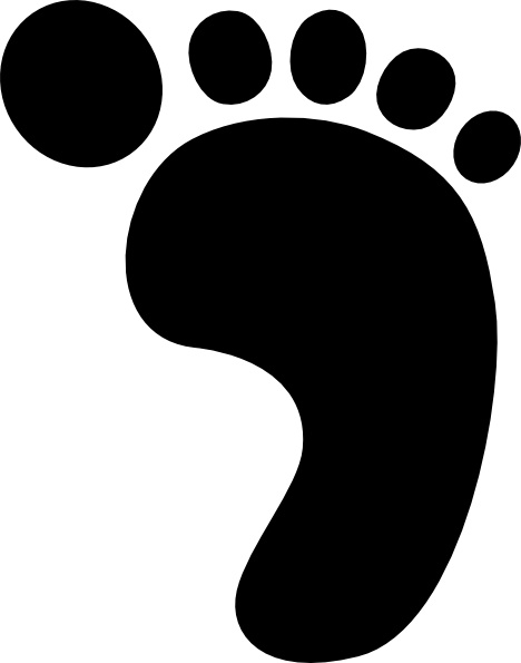 468x595 Right Foot Print Clip Art Free Vector In Open Office Drawing Svg